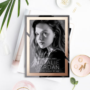 Vet in Gold Afstuderen Folie Folie Uitnodiging