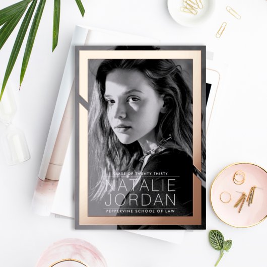 Vet in Gold Afstuderen Folie Folie Uitnodiging