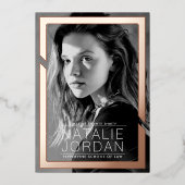 Vet in Gold Afstuderen Folie Folie Uitnodiging (Voorkant)