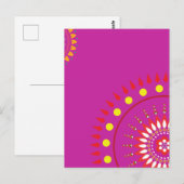vet india roze decor briefkaart (Voorkant / Achterkant)