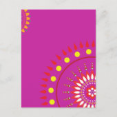 vet india roze decor briefkaart (Voorkant)