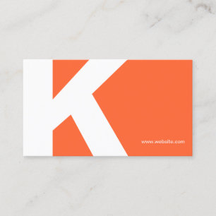 Vet Initiaal monogram Oranje Visitekaartje