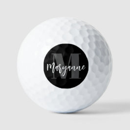 Vet Initiaal Naam Elegant Modern Monogram Golfballen