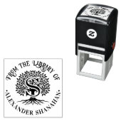 Vet Initiaal over Tree of Life Bibliotheeknaam #2B Zelfinktende Stempel (In situ)