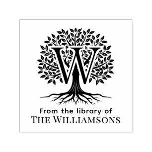 Vet Initial Over Boom des Levens Bibliotheeknaam # Zelfinktende Stempel