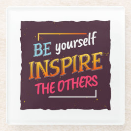 Vet Inspirerend Quote Ontwerp voor Motivatie Glazen Onderzetter