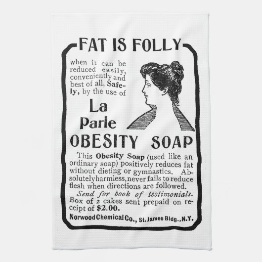 Vet is dwaze keukenhanddoek (Verticaal)