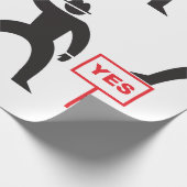 Vet Ja Teken Minimalistische Stick Figuur Protest Cadeaupapier (Hoek)