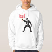 Vet Ja Teken Minimalistische Stick Figuur Protest Hoodie (Voorkant)