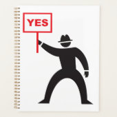 Vet Ja Teken Minimalistische Stick Figuur Protest Planner (Voorkant)