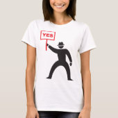 Vet Ja Teken Minimalistische Stick Figuur Protest T-shirt (Voorkant)