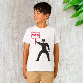 Vet Ja Teken Minimalistische Stick Figuur Protest T-shirt