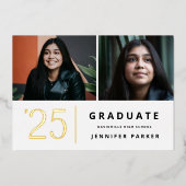 Vet Jaar 2 foto afstuderen Folie Uitnodiging (Voorkant)