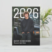 Vet Jaar Foto Afstuderen Aankondiging (Staand voorkant)