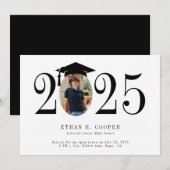 Vet Jaar Foto Modern Afstuderen Aankondiging (Voorkant / Achterkant)