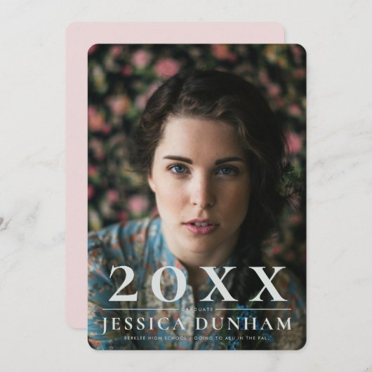 Vet jaar Seriële Afstuderen Uitnodiging (Voorkant / Achterkant)