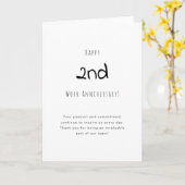  vet jaar werk Jubileum Kaart (Gele Bloem)