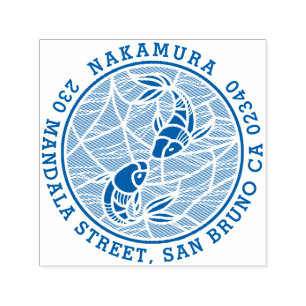 Vet Japans Koi Vijver Familienaam Retouradres Zelfinktende Stempel