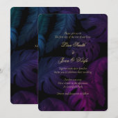 Vet Jewel Waterverf Tropische bruiloft uitnodiging (Voorkant / Achterkant)