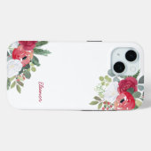 Vet Joyful Waterverf Bloemen Naam Case-Mate iPhone Case (Achterkant (horizontaal))