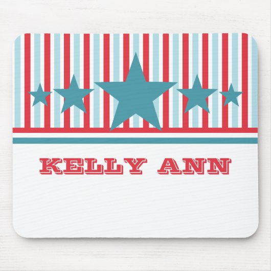 Vet juli 4 sterren en Stripes Mousepad Muismat (Voorkant)