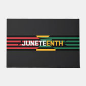 Vet Juneteenth Graphic Rood, Geel & Groen Strip Deurmat (Voorkant)