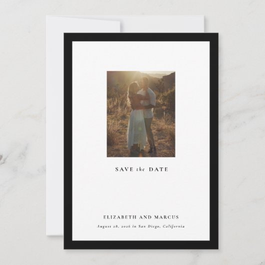 Vet Kader Moderne galerij Lijst Opslaan datum Save The Date (Voorkant)