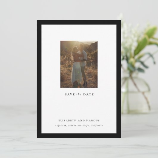 Vet Kader Moderne galerij Lijst Opslaan datum Save The Date (Staand voorkant)