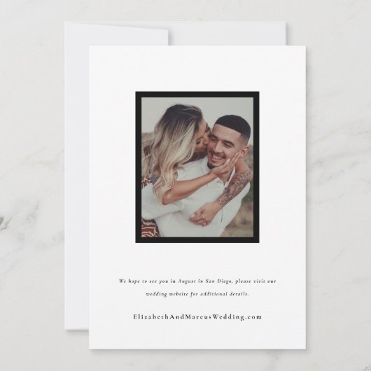 Vet Kader Moderne galerij Lijst Opslaan datum Save The Date (Achterkant)