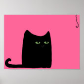 Vet Kat Afdrukken (kies uw kleur, grootte) Poster (Voorkant)