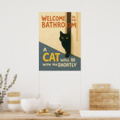 Vet Kat Badkamer Bord – Grappige Kat Badkamer Poster (Keuken)