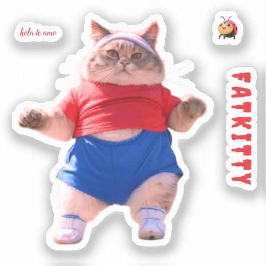 VET KAT STICKER (Voorkant)