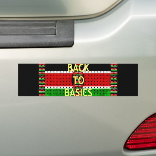 Vet Keniaans Motief: Een Back-to-Basics-Esthetiek Bumpersticker (Op auto)