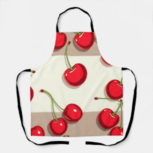 Vet Kersenpatroon Retro Zomer Vibes Schort