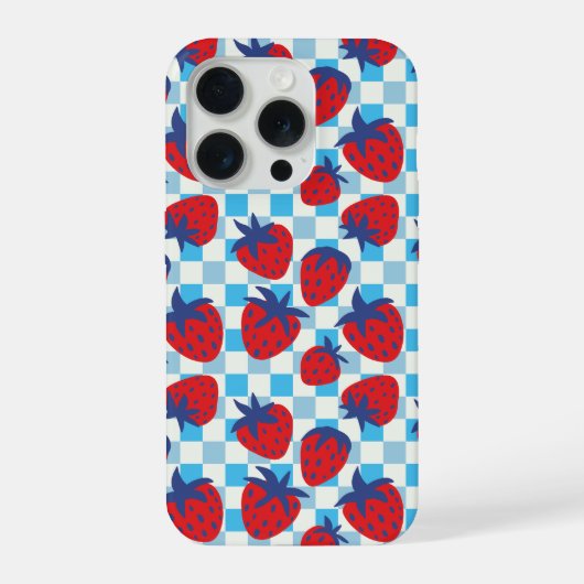Vet Kersenruitpatroon iPhone Hoesje (Achterkant)