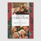 Vet Kerstmis Poinsettia Botanical 2-foto (Voorkant)