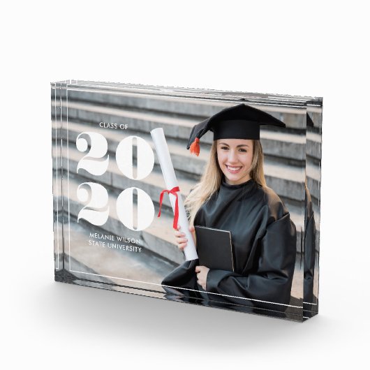 Vet "Klasse van 2025" Gepersonaliseerd Afstuderen Fotoblokken (Rechts)