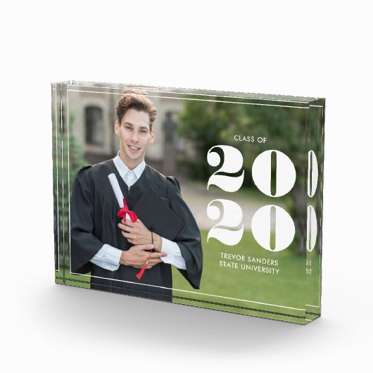 Vet "Klasse van 2025" Gepersonaliseerd Afstuderen Fotoblokken (Rechts)