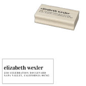 Vet, kleine letters, typografie en retouradres rubberstempel (Gestempeld)