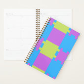 Vet Kleur Blokken Groen Blauw Roze 7 Planner (Display)