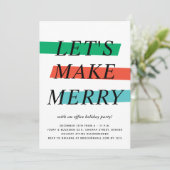 Vet Kleur Hoogtepunten Vakantie Party Uitnodiging (Staand voorkant)