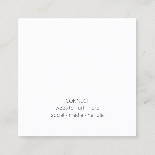 Vet Kleur Splatter Vierkante Sieraden Display Kaar Vierkante Visitekaartje (Achterkant)