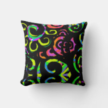 Vet Kleur Swirl Modern Sierkussen