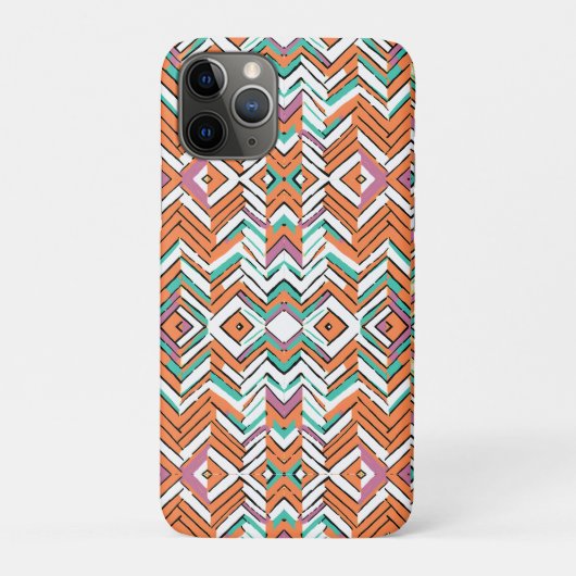 Vet Kleur Visgraat Chevron patroon Case-Mate iPhone Case (Achterkant)
