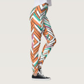Vet Kleur Visgraat Chevron patroon Leggings (Rechts)
