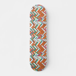Vet Kleur Visgraat Chevron patroon Persoonlijk Skateboard
