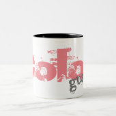 Vet kleurenbeschermtekstontwerp tweekleurige koffiemok (Center)