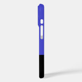 Vet Kleurenblok Blauw en Zwart Gepersonaliseerd Case-Mate iPhone Case (Achterkant / Links)