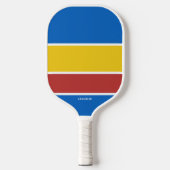 Vet kleurenblok Stripes Aangepaste tekstnaam Pickleball Paddle (Voorkant)