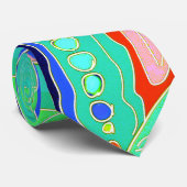 Vet kleurig modern abstract patroon stropdas (Opgerold)